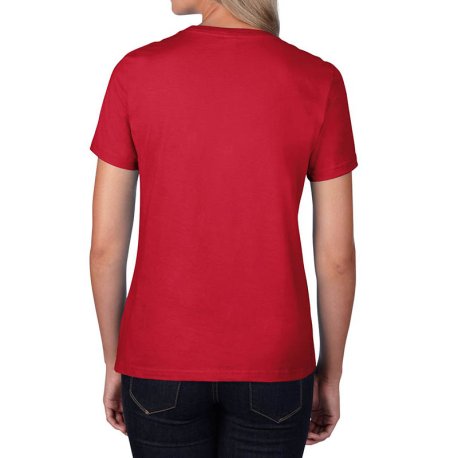 Dámske tričko (GILDAN PREMIUM COTTON LADIES T-SHIRT) > červená > S