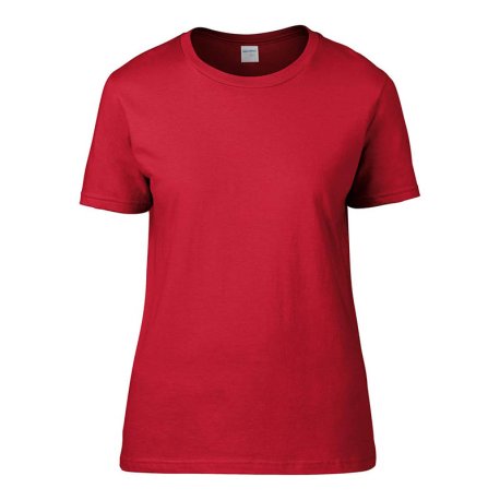 Dámske tričko (GILDAN PREMIUM COTTON LADIES T-SHIRT) > červená > S