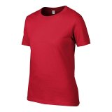 Dámske tričko (GILDAN PREMIUM COTTON LADIES T-SHIRT) > červená > S