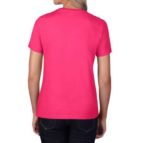 Dámske tričko (GILDAN PREMIUM COTTON LADIES T-SHIRT) > ružová (heliconia) > M