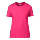 Dámske tričko (GILDAN PREMIUM COTTON LADIES T-SHIRT) > ružová (heliconia) > M