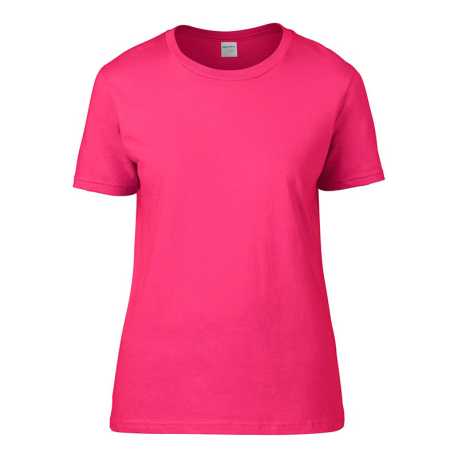 Dámske tričko (GILDAN PREMIUM COTTON LADIES T-SHIRT) > ružová (heliconia) > M