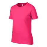 Dámske tričko (GILDAN PREMIUM COTTON LADIES T-SHIRT) > ružová (heliconia) > M
