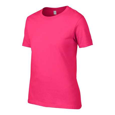 Dámske tričko (GILDAN PREMIUM COTTON LADIES T-SHIRT) > ružová (heliconia) > M