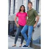 Dámske tričko (GILDAN PREMIUM COTTON LADIES T-SHIRT) > ružová (heliconia) > M