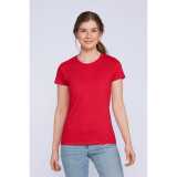 Dámske tričko (GILDAN PREMIUM COTTON LADIES T-SHIRT) > červená > S
