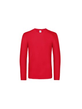 Pánske tričko (B&C #E190 LSL) > červená > 4XL