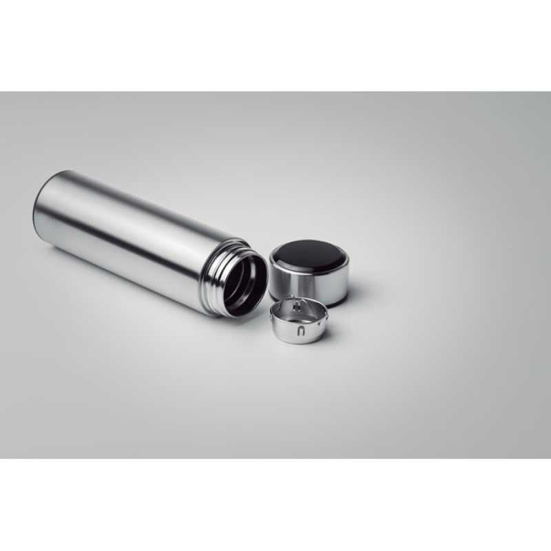 Termoska s LED teplomerom a čajový luhovač > strieborná (matt)