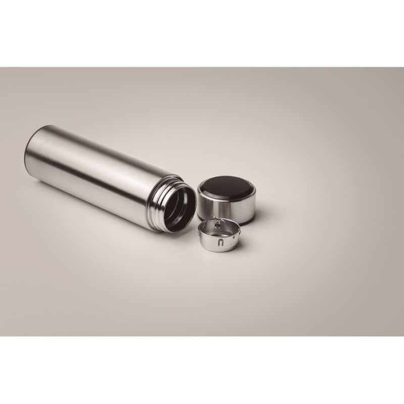 Termoska s LED teplomerom a čajový luhovač > strieborná (matt)