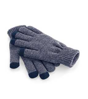 Unisex rukavice (Beechfield TouchScreen Smart Gloves) > modrá (heather navy) > S/M