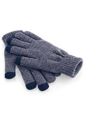 Unisex rukavice (Beechfield TouchScreen Smart Gloves) > modrá (heather navy) > L/XL