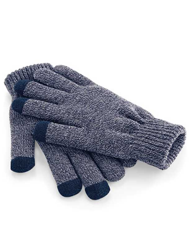 Unisex rukavice (Beechfield TouchScreen Smart Gloves) > modrá (heather navy) > L/XL