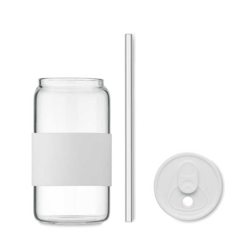 Borosilikátové sklo 550 ml s > biela