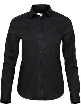 Dámska košela (Tee Jays Womens Stretch Luxury Shirt) > čierna > 3XL