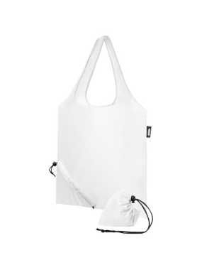 Skládací nákupní taška z RPET Sabia>biela