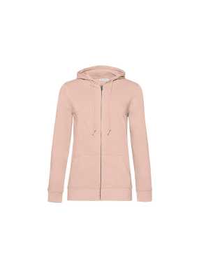 Dámska mikina (B&C Organic Zipped Hood /women)>ružová(soft)>S