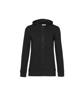 Dámska mikina (B&C Organic Zipped Hood /women)>čierna (urban)>M