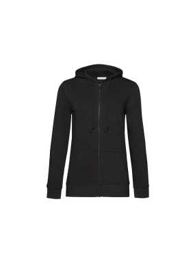 Dámska mikina (B&C Organic Zipped Hood /women)>čierna (urban)>S
