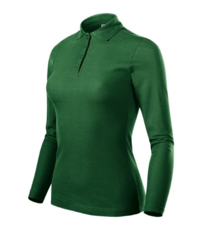 Dámska polokošeľa (MALFINI Pique Polo LS) > zelená (fľaškovo) > XS