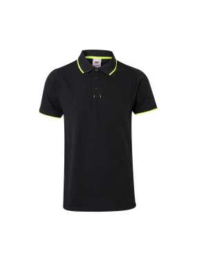 Pánska polokošeľa (VELILLA SS TWO-TONE POLO) > čierna / žltá (hi-vis) > XS