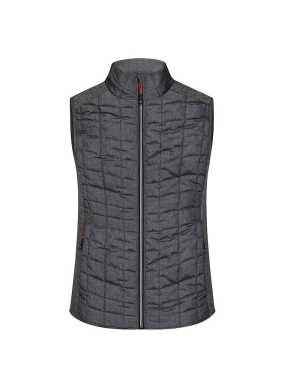 Dámska vesta (JN Ladies Knitted Hybrid Vest)>šedá (melange)/šedá (anthracite melange)>S