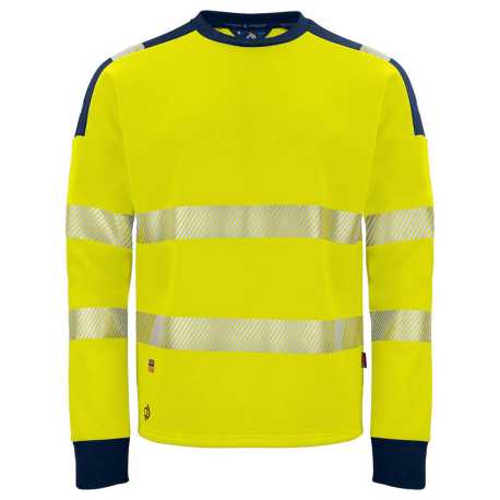 Pánska mikina (PROJOB SWEATSHIRT CL. 3/2) > žltá / modrá (navy) > XS