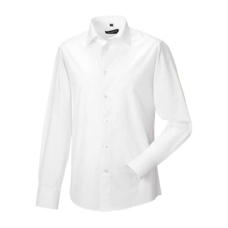 Pánska košeľa(Long Sleeve Easy Care Fitted RUSSELL) > biela > S