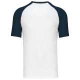 Unisex tričko (KARIBAN SLEEVE T-SHIRT) > biela / modrá (navy) > 2XL