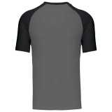 Unisex tričko (KARIBAN SLEEVE T-SHIRT) > šedá (slate) / čierna > 2XL
