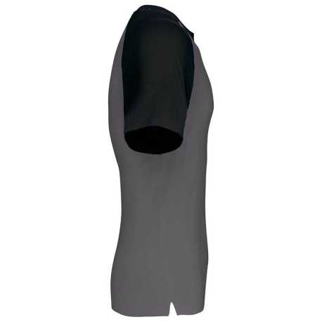 Unisex tričko (KARIBAN SLEEVE T-SHIRT) > šedá (slate) / čierna > 2XL