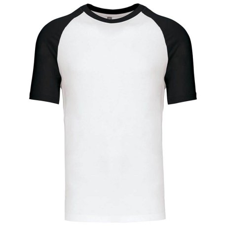 Unisex tričko (KARIBAN SLEEVE T-SHIRT) > biela / čierna > 2XL