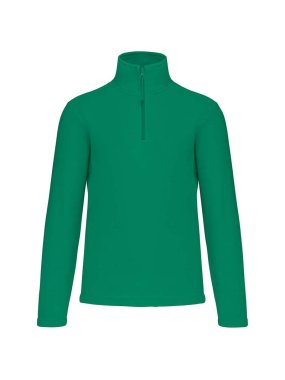 Unisex fleece mikina ( Kariban Enzo Zip Neck Outdoor Fleece ) > zelená (kelly) > L