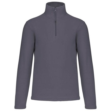Unisex fleece mikina ( Kariban Enzo Zip Neck Outdoor Fleece ) > šedá (convoy) > XL