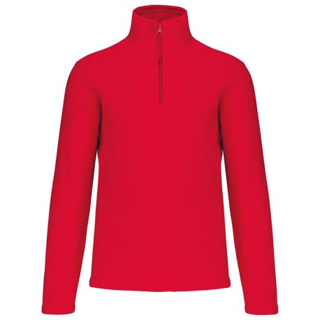 Unisex fleece mikina ( Kariban Enzo Zip Neck Outdoor Fleece ) > červená > 2XL