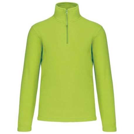 Unisex fleece mikina ( Kariban Enzo Zip Neck Outdoor Fleece ) > zelená (lime) > XL
