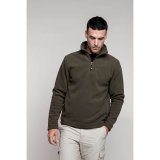 Unisex fleece mikina ( Kariban Enzo Zip Neck Outdoor Fleece ) > zelená (olive) > XL