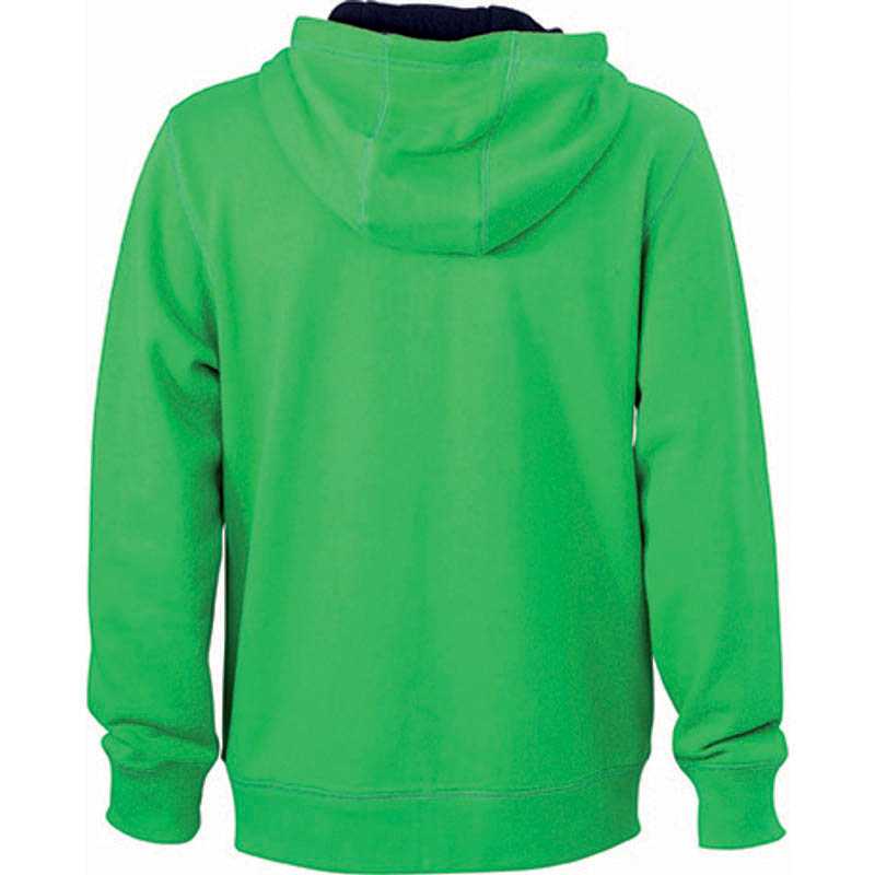 Pánska mikina (JN Men's Lifestyle Zip-Hoody) > zelená / modrá (navy) > S