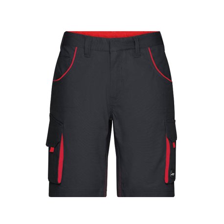 Pánske pracovné krátke nohavice(DAIBER Workwear Bermudas-Level 2)>šedá(carbon)/červená>50
