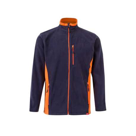 Pánska bunda (VELILLA TWO-TONE FLEECE JACKET) > modrá (navy) / oranžová > 2XL