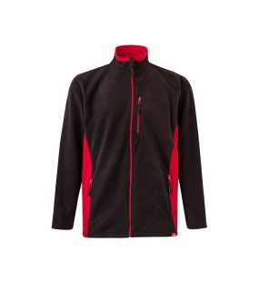 Pánska bunda (VELILLA TWO-TONE FLEECE JACKET) > čierna / červená > L