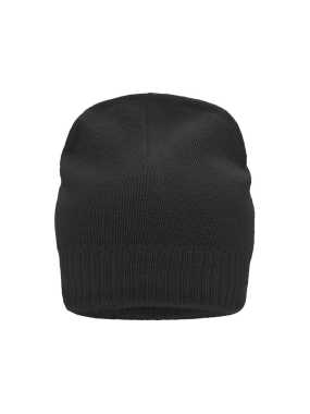Zimná čiapka (MB Knitted Beanie with fleece inset) > čierna