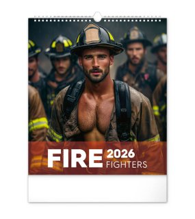 Nástenný kalendár (Dreamy Firefighters 2026) - 30 x 34 x 1 cm