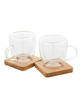 Sada pohárov na espresso zo skla > transparentná / prírodná