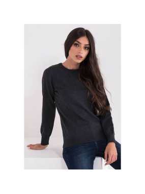 Dámsky sveter(LWW LADIES’ CREW NECK FINE GAUGE COTTON PULLOVER)>šedá(dark melange)>M