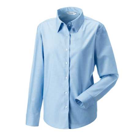 Dámska košeľa(Long Sleeve Easy Care Oxford RUSSELL) > modrá (oxford) > S