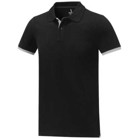 Pánské dvoubarevná polokošile s krátkým rukávem Morgan>čierna (solid)>XS