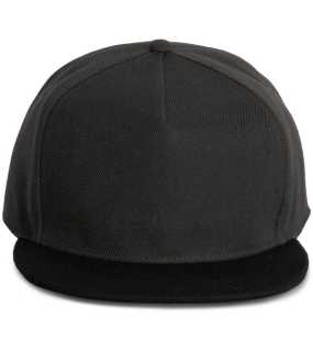 5 panelová šiltovka (K-UP SNAPBACK CAP - 5 PANELS) > šedá (dark) / čierna