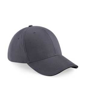 6 panelová-unisex šiltovka (Beechfield Athleisure 6 Panel Cap) > šedá (graphite) / čierna