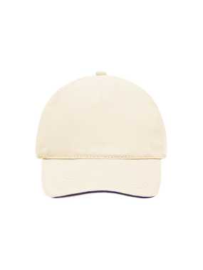 5 panelová šiltovka (MB 5 Panel Sandwich Cap) > prírodná / modrá (navy)