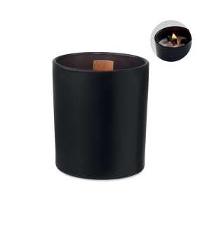 Sviečka s dreveným knôtom > čierna